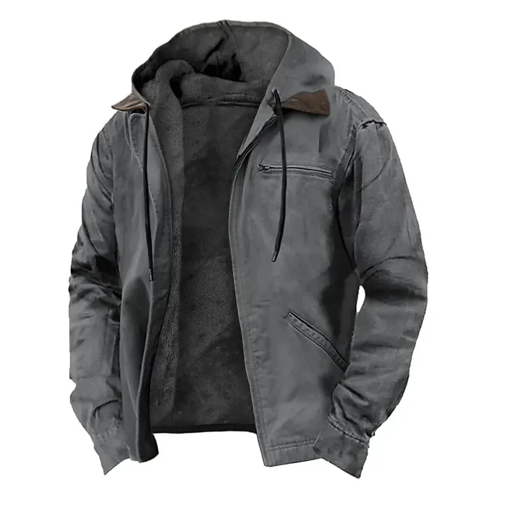 Abraham | Stylish Fleece-Lined Hooded Jacket