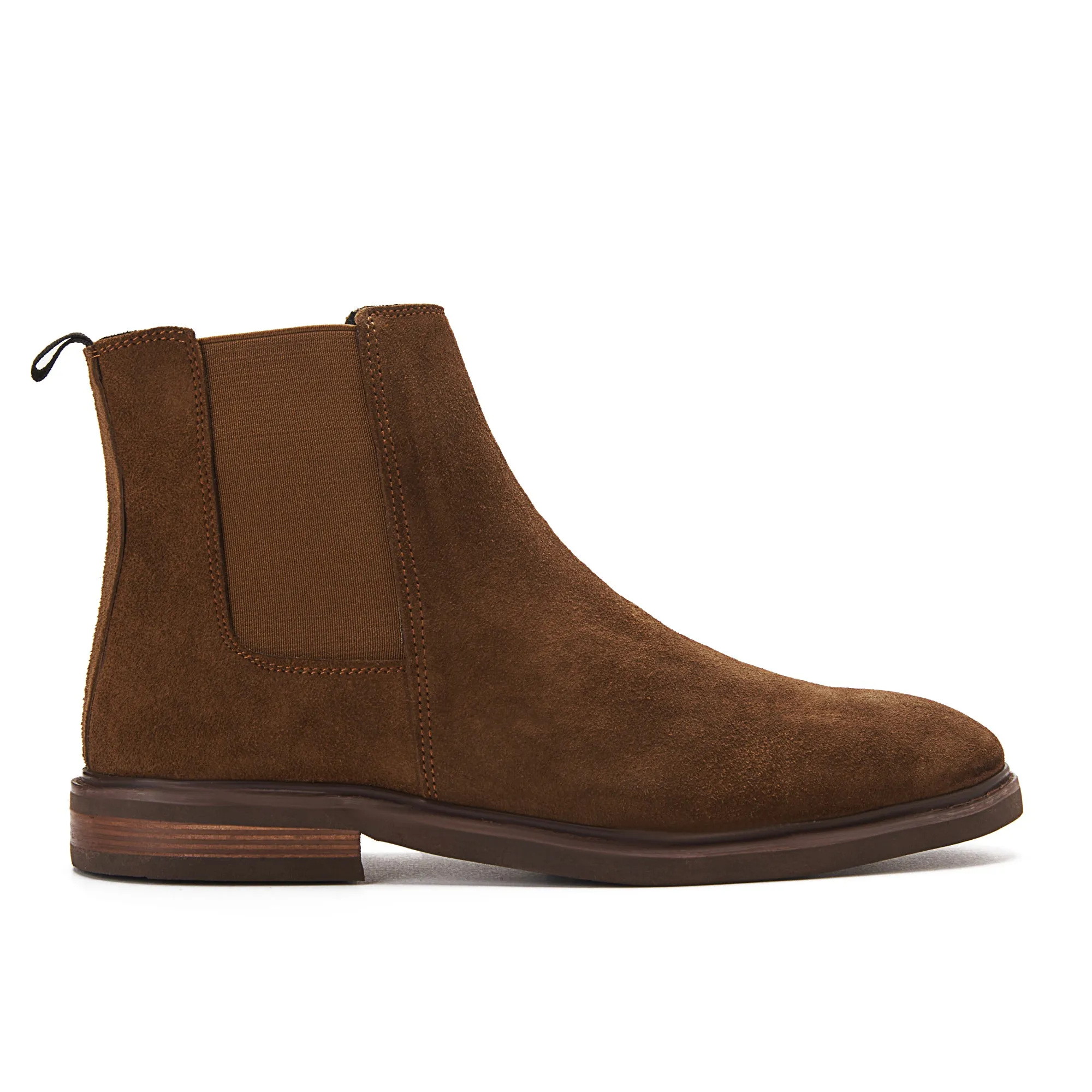 Achilles Signature Premium Suede Chelsea Boots - Cafe