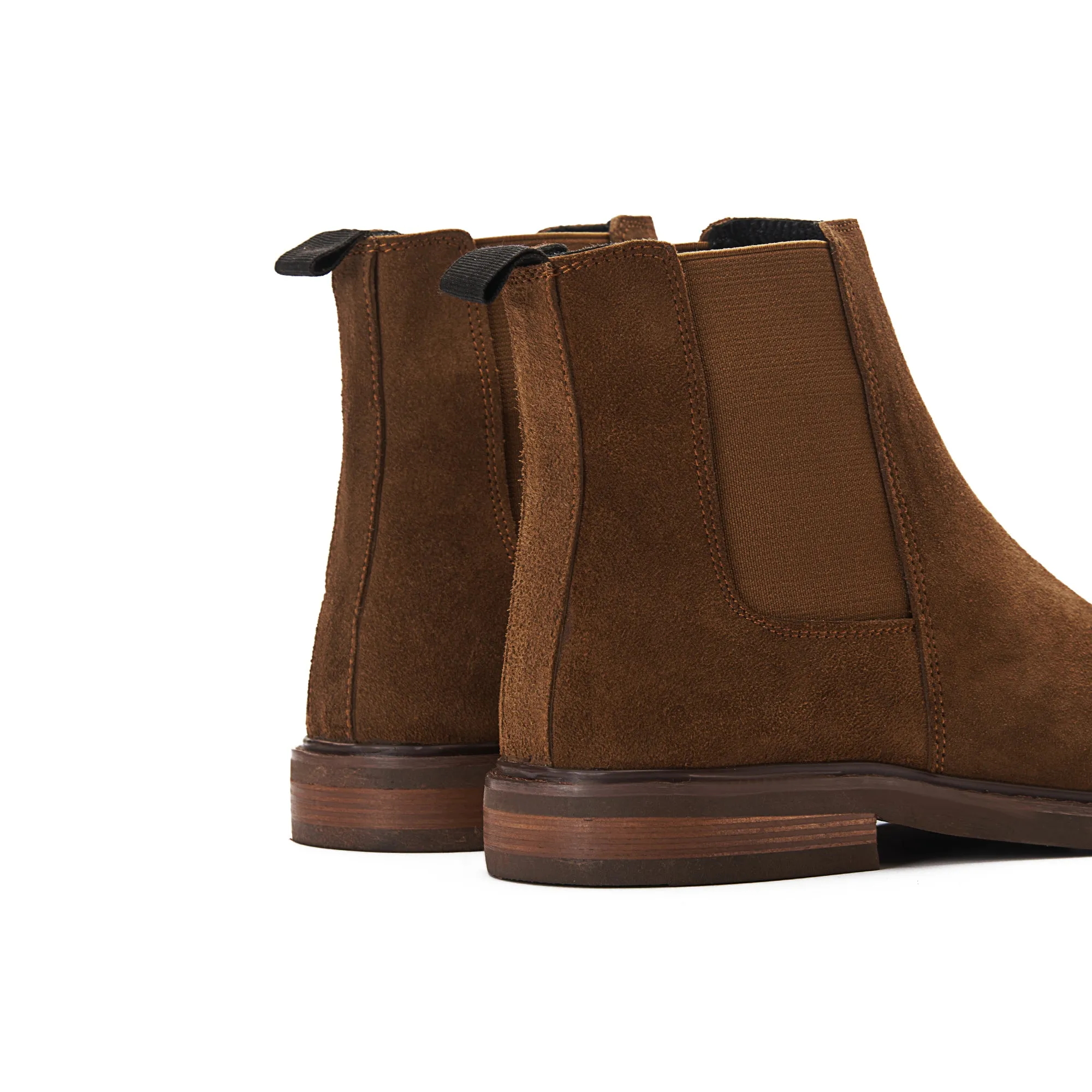 Achilles Signature Premium Suede Chelsea Boots - Cafe