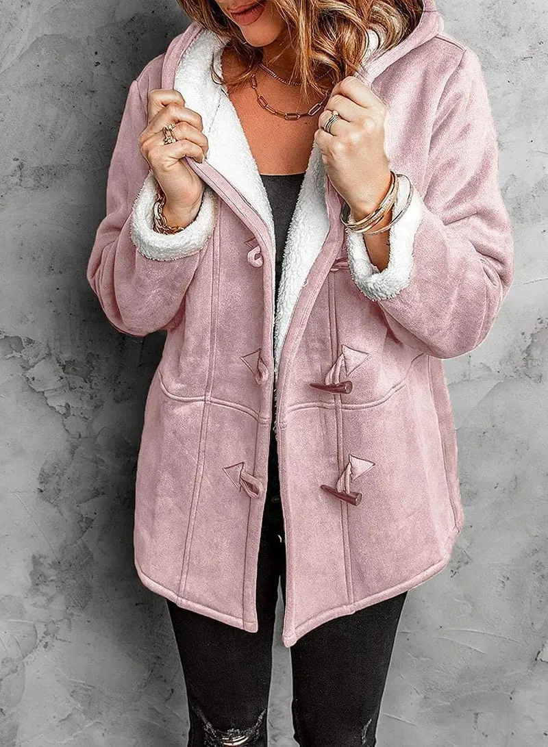 Amelia  | Fleece-Lined Hooded Coat