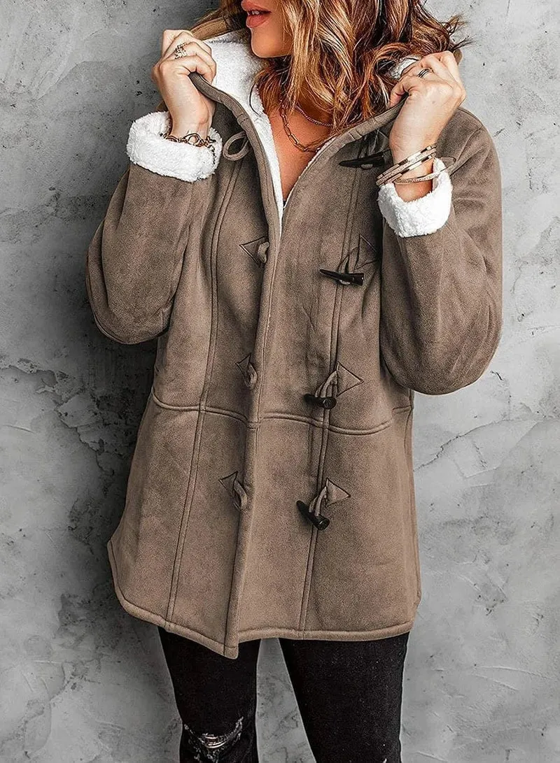 Amelia  | Fleece-Lined Hooded Coat