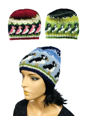 Beanie Hat Birds Fleece Lined