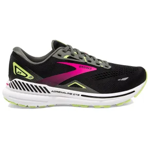 Brooks Adrenaline GTS 23 Women's D Wide Fit Black-Gunmetal-Sharp Green