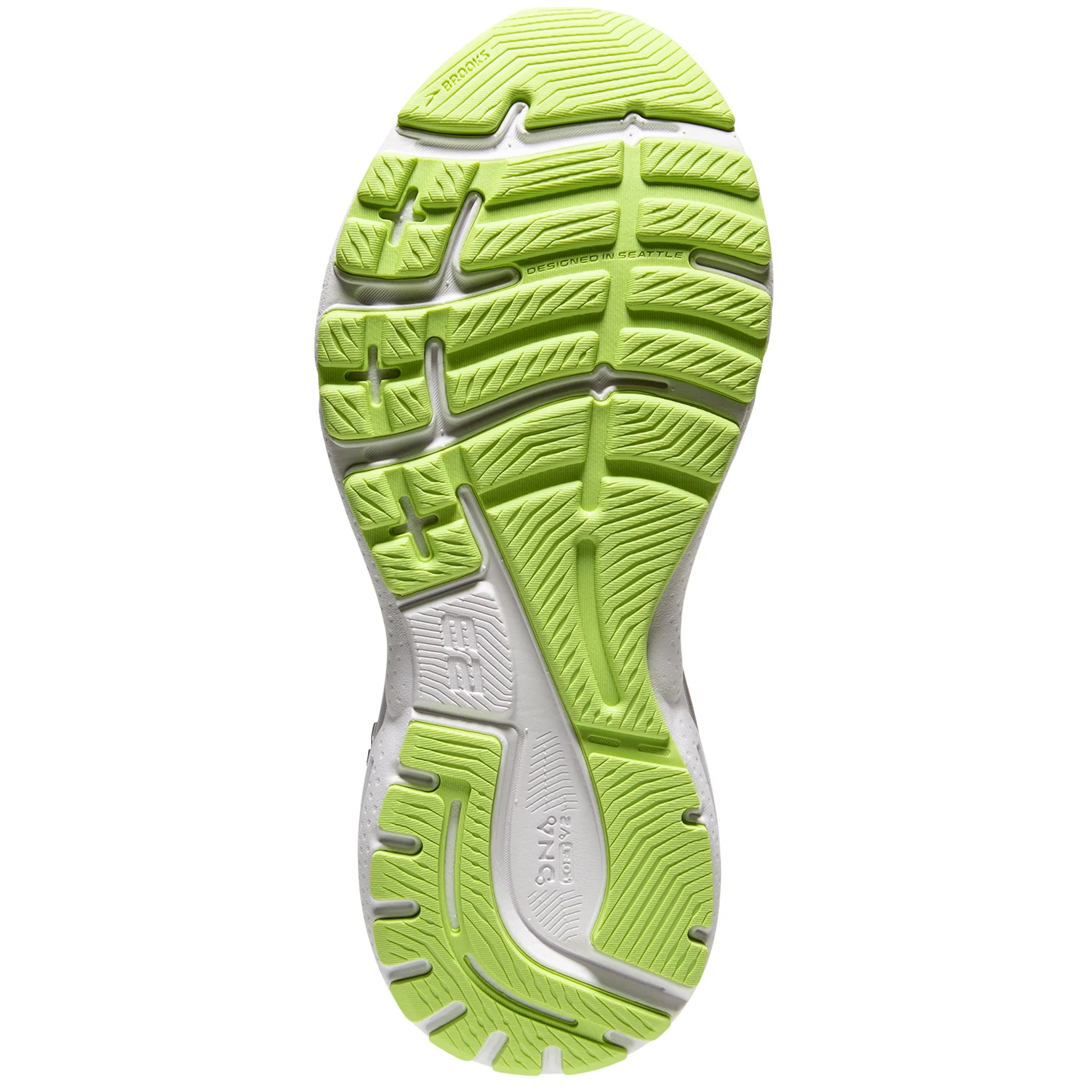 Brooks Adrenaline GTS 23 Women's D Wide Fit Black-Gunmetal-Sharp Green