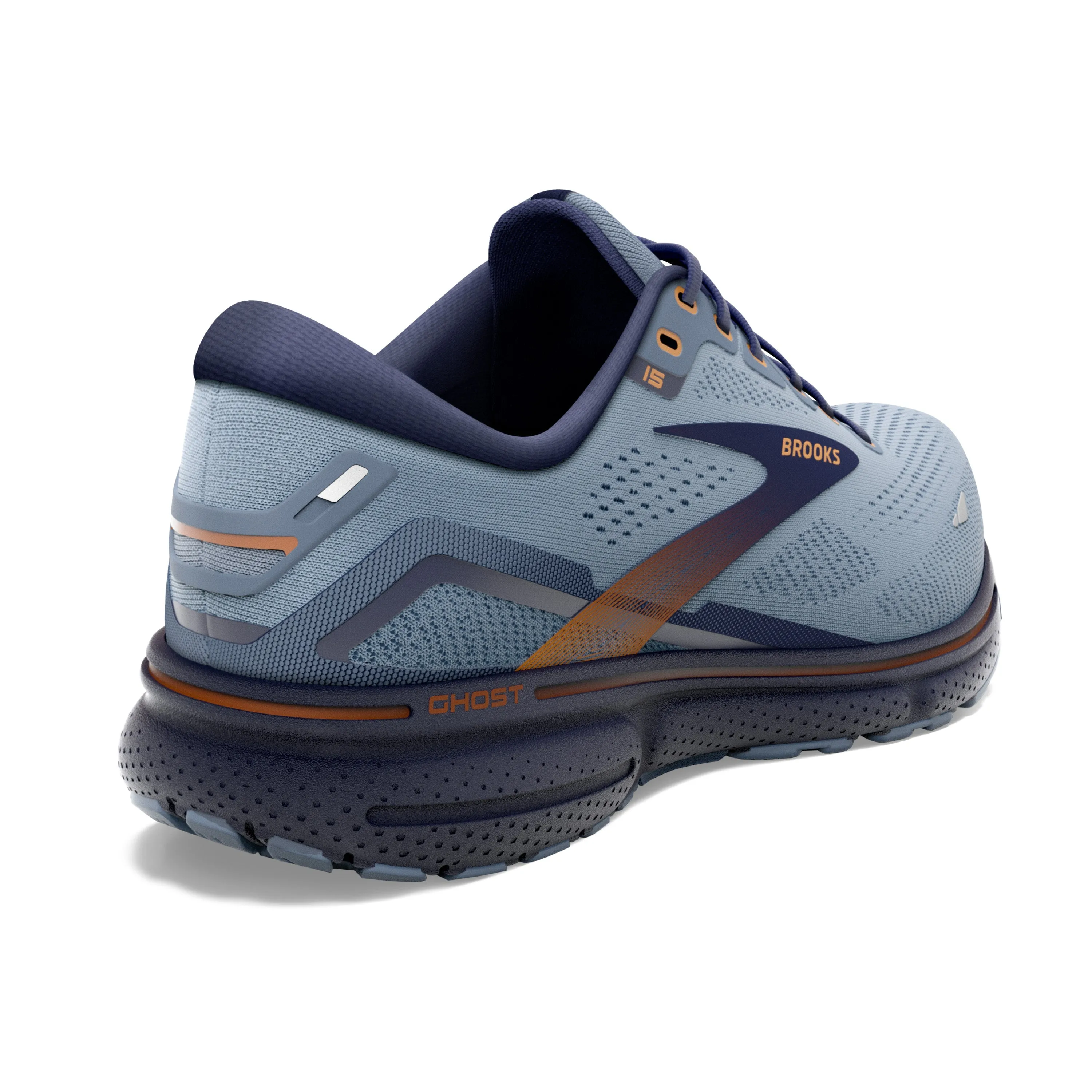 Brooks Mens Ghost 15 Wide - Flinstone/Peacoat/Oak (1103932E025)
