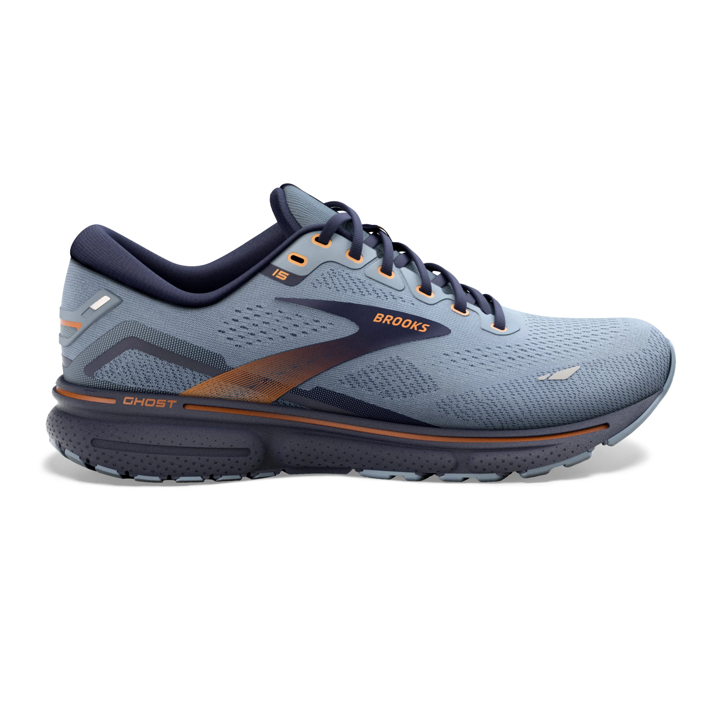 Brooks Mens Ghost 15 Wide - Flinstone/Peacoat/Oak (1103932E025)