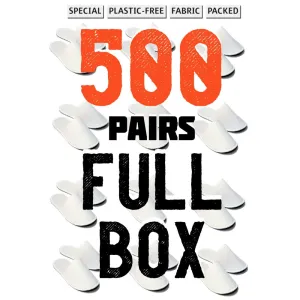 Chochili 500 Pairs Fabric Packed Terry Cotton Disposable Bulk Hotel Slippers for Airbnb Spa Wedding Guests Adult Men Women Size 10-11, White