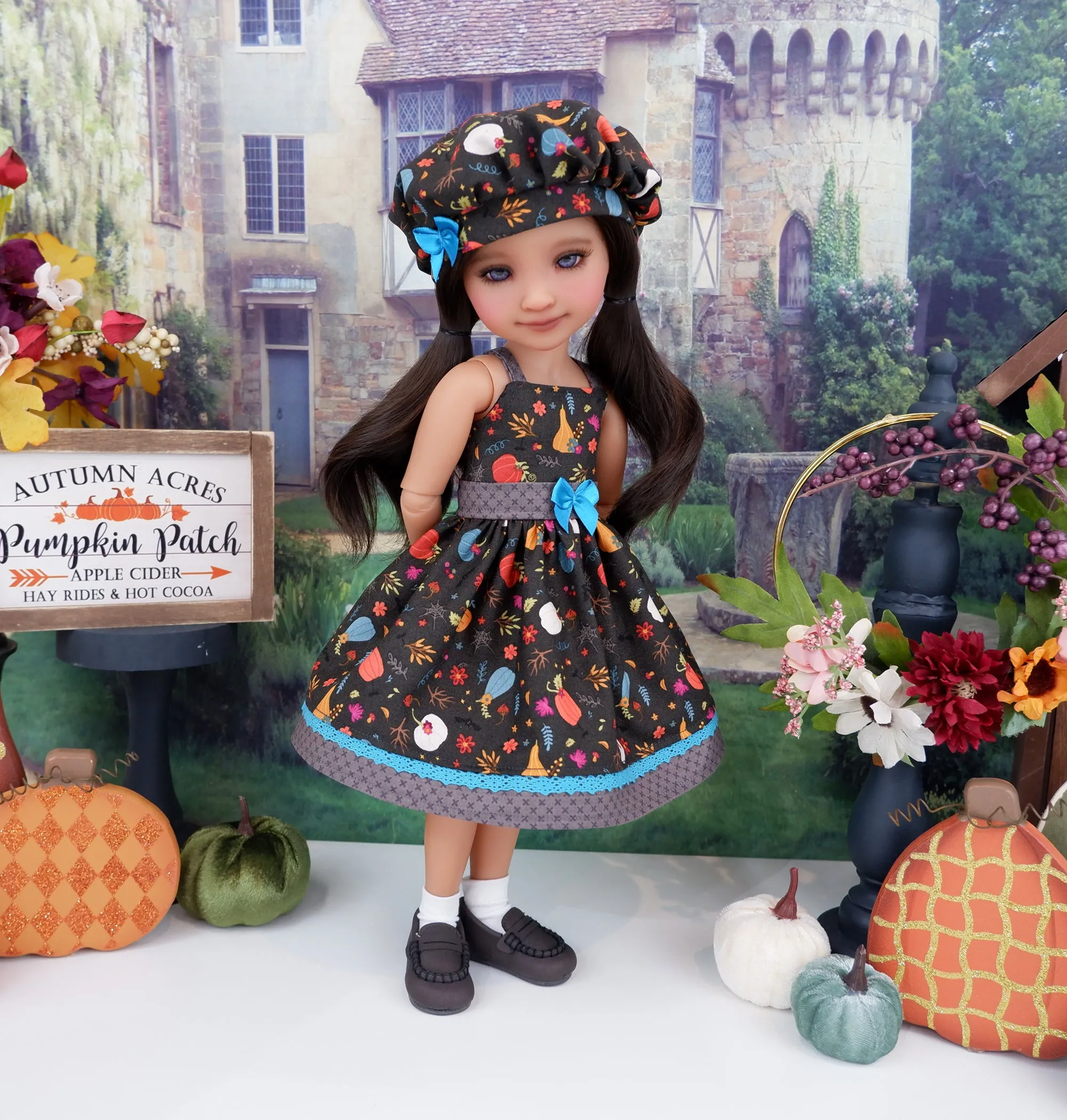 Colorful Harvest - dress with loafers for Ruby Red Fashion Friends doll