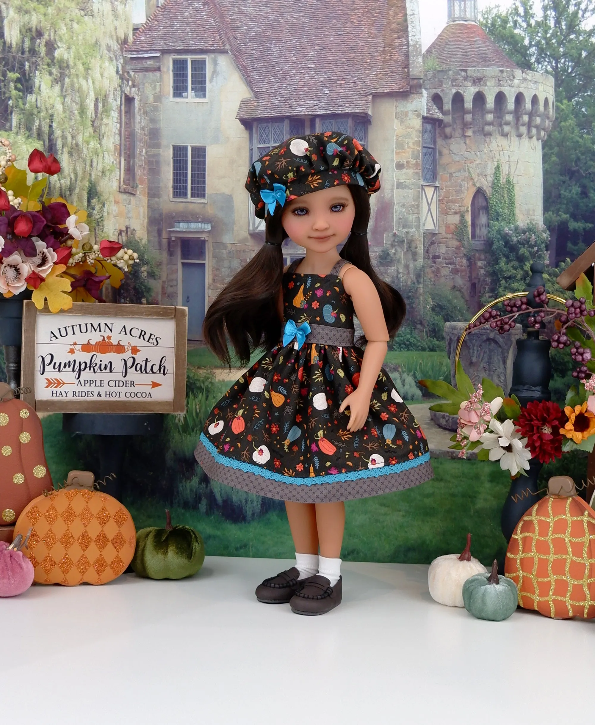 Colorful Harvest - dress with loafers for Ruby Red Fashion Friends doll