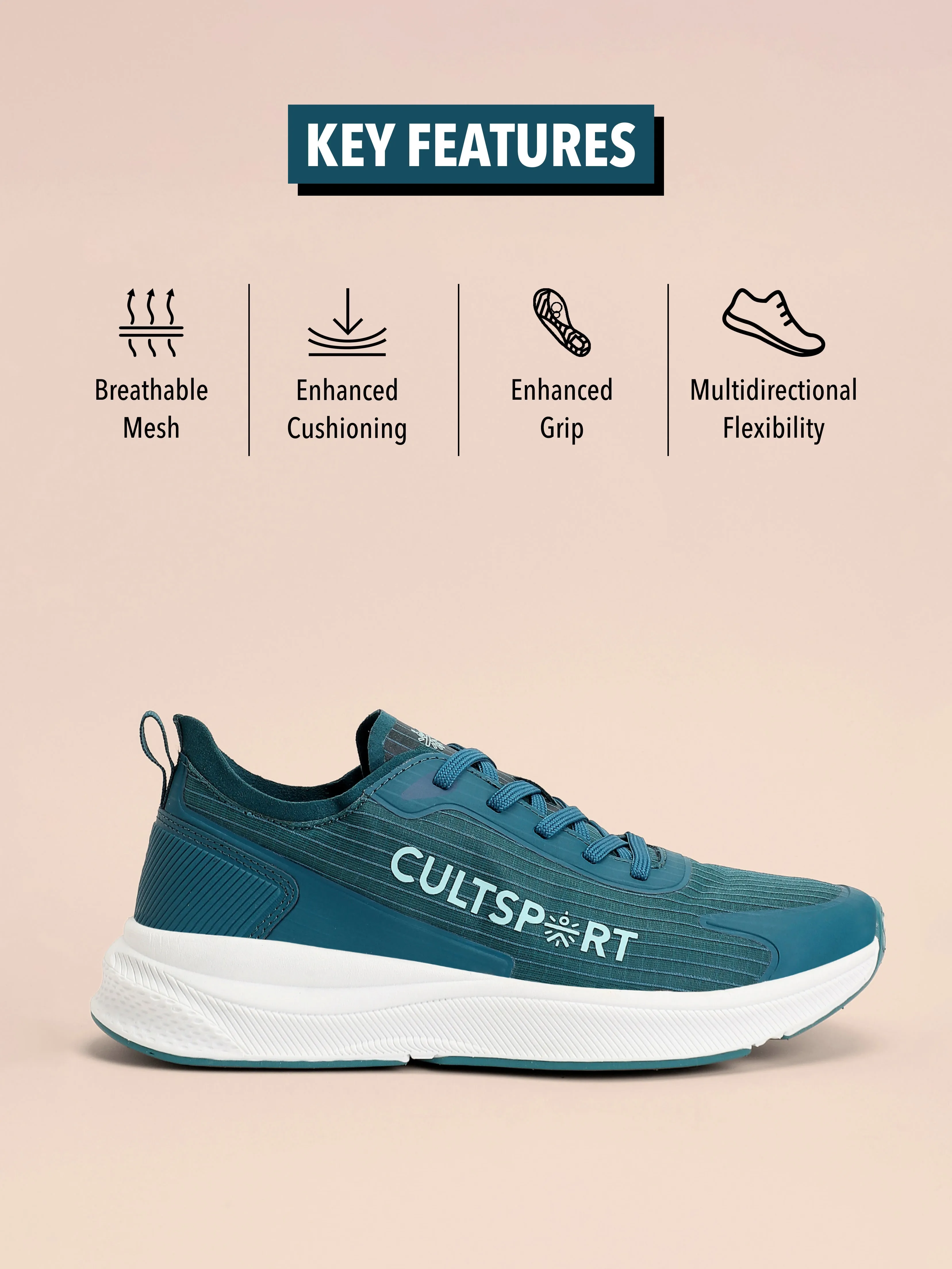 Comfort Women Running Shoes - D.Green