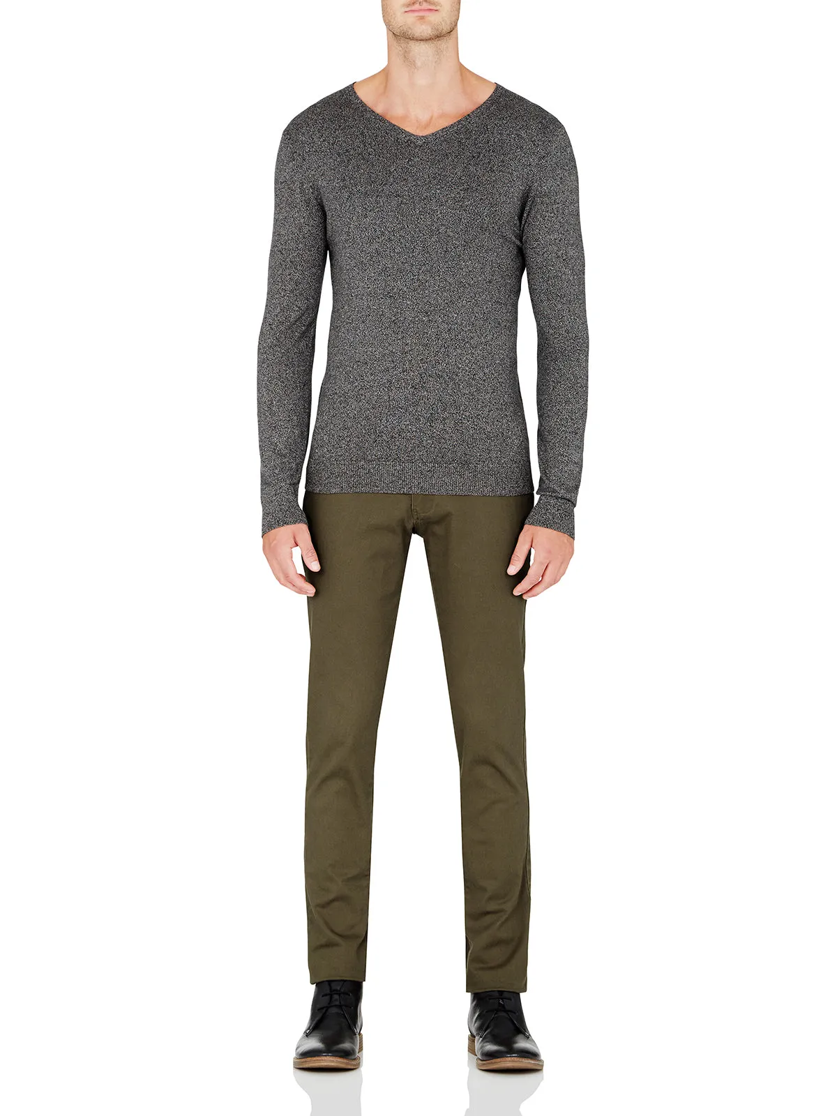 Cotton V-Neck Knit