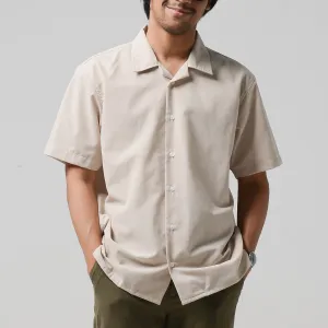Cuban Collar Shirt Creme