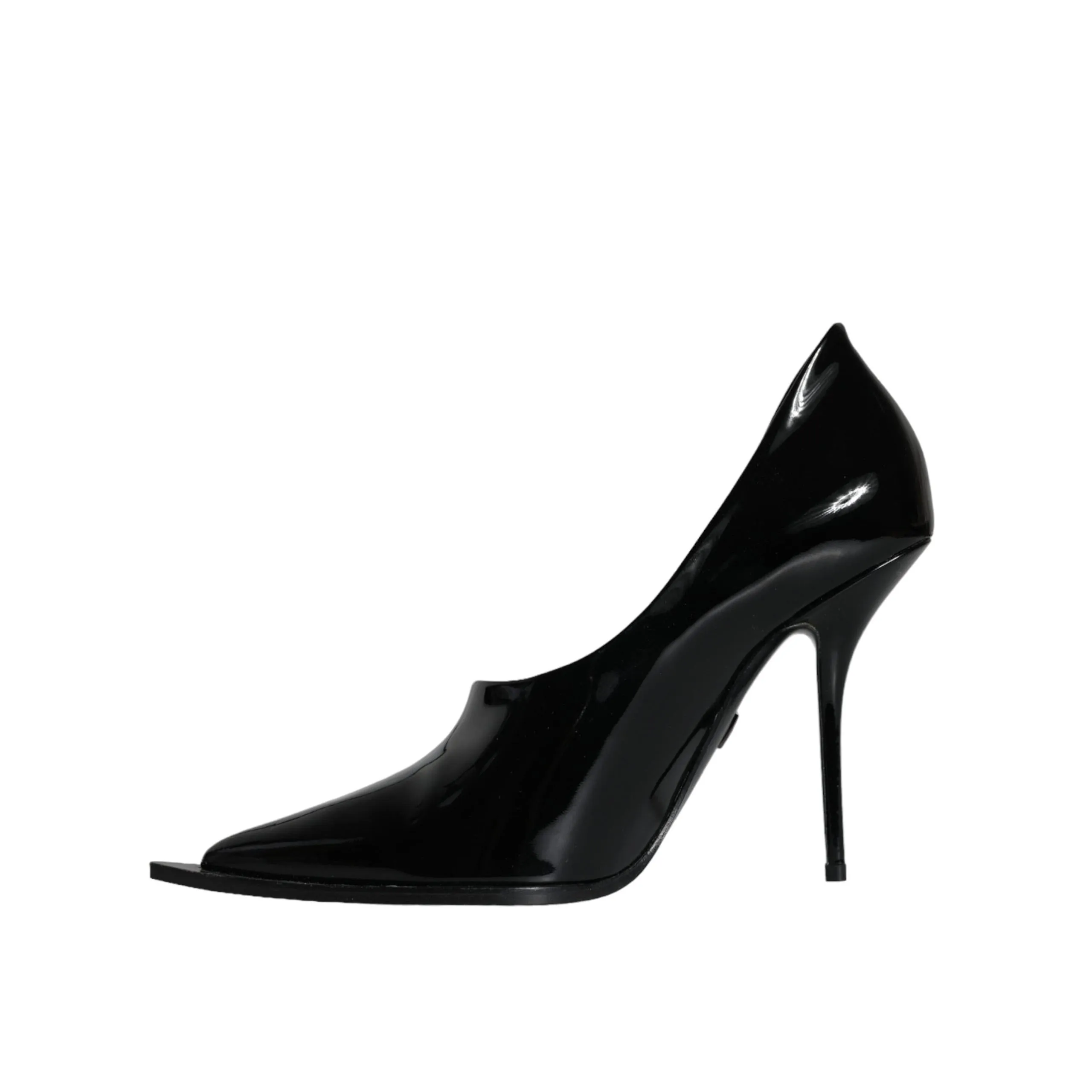 Dolce & Gabbana Black Patent Leather High Heels Pumps Shoes