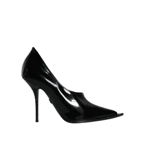 Dolce & Gabbana Black Patent Leather High Heels Pumps Shoes