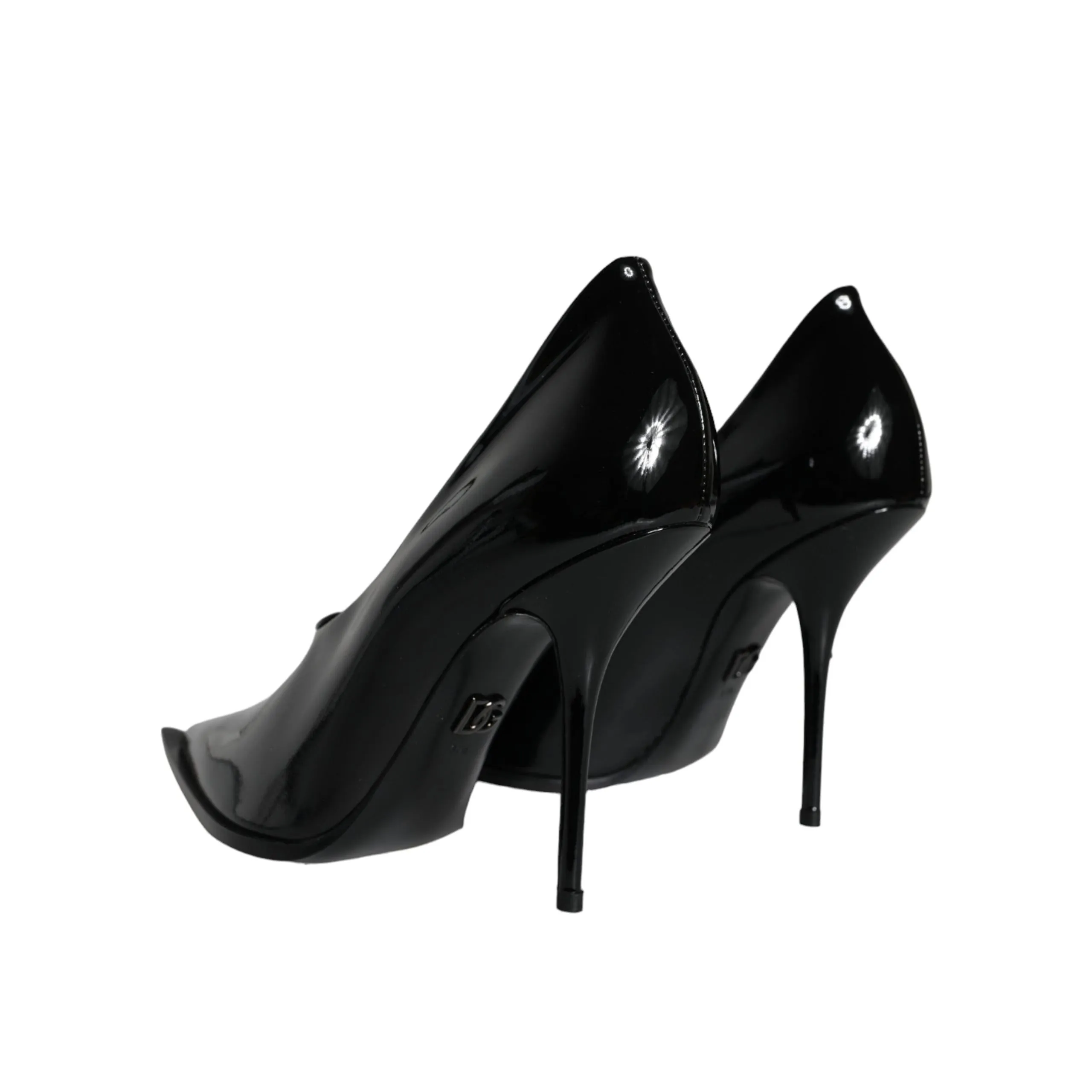 Dolce & Gabbana Black Patent Leather High Heels Pumps Shoes