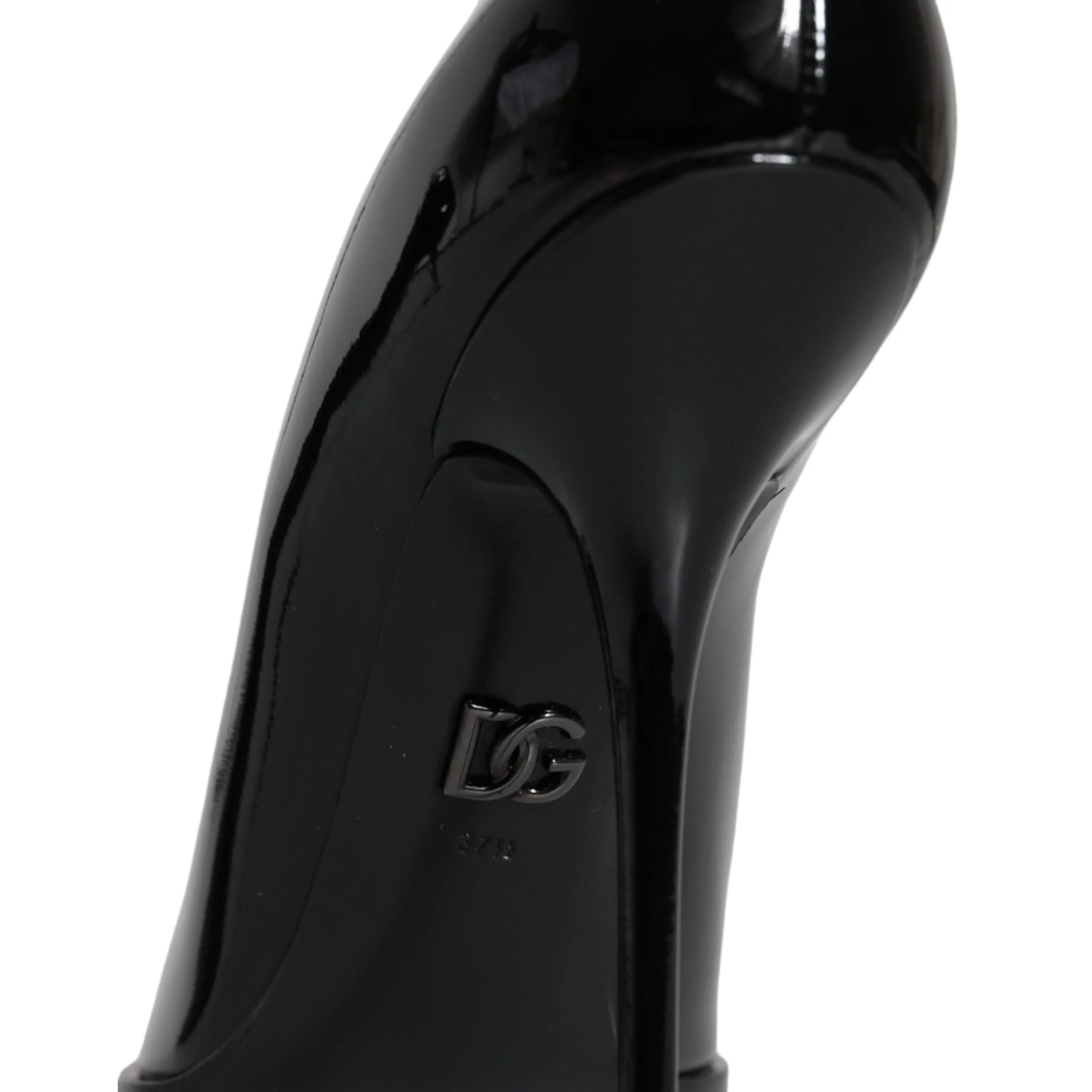 Dolce & Gabbana Black Patent Leather High Heels Pumps Shoes