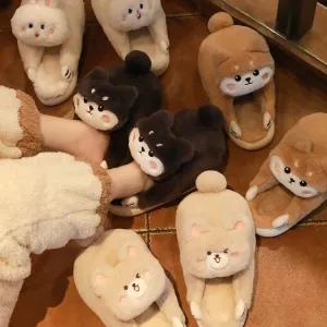 Emily - Winter Warm Cartoon Plushy Planet Slippers