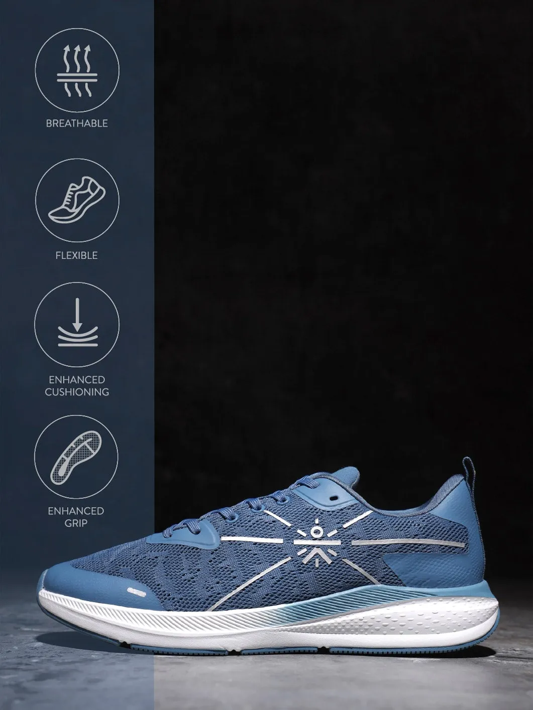 Flomo Men Running Shoes - Dark Blue
