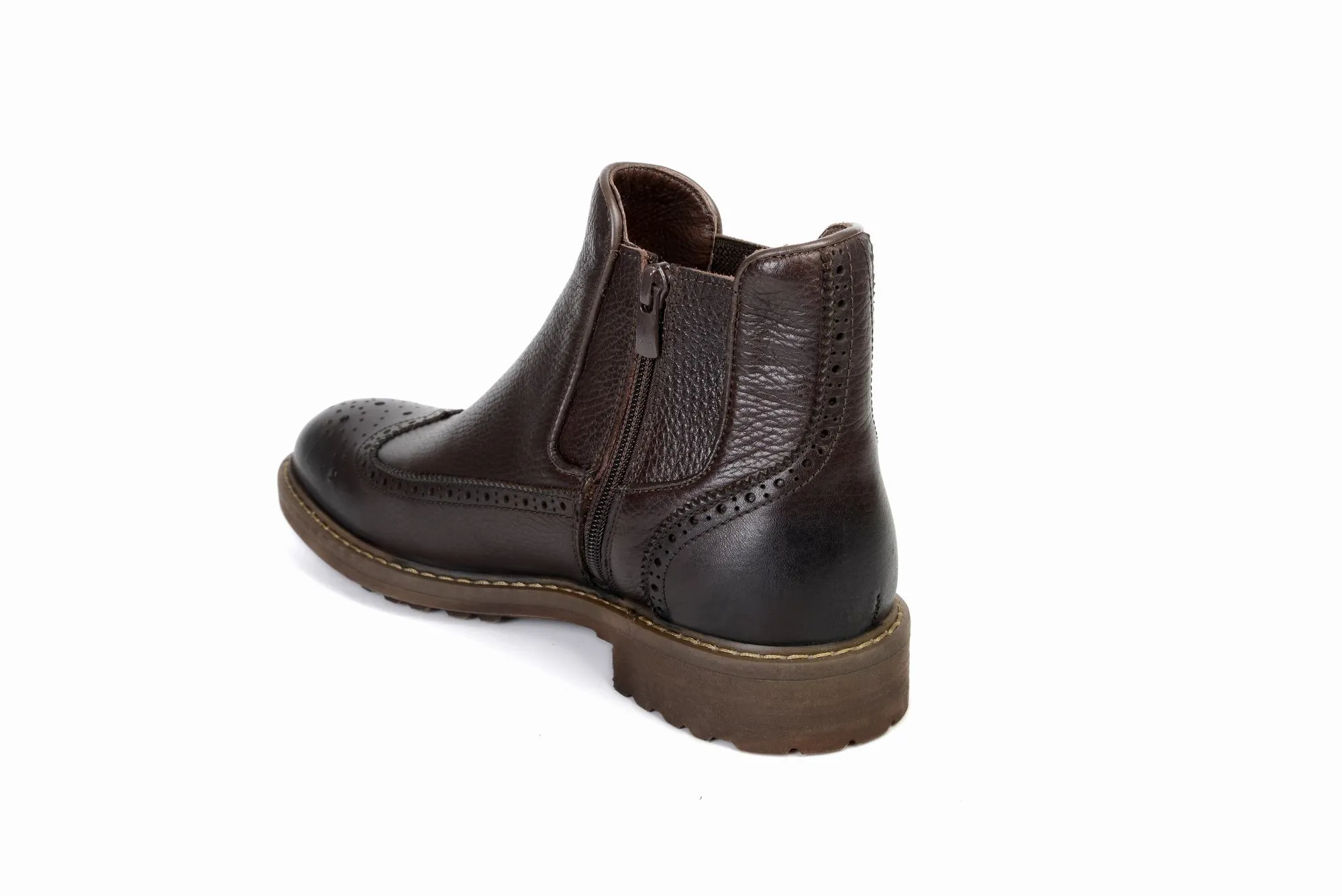 FOOT FEDERATION CHELSEA WINGTIP MENS BOOT BROWN