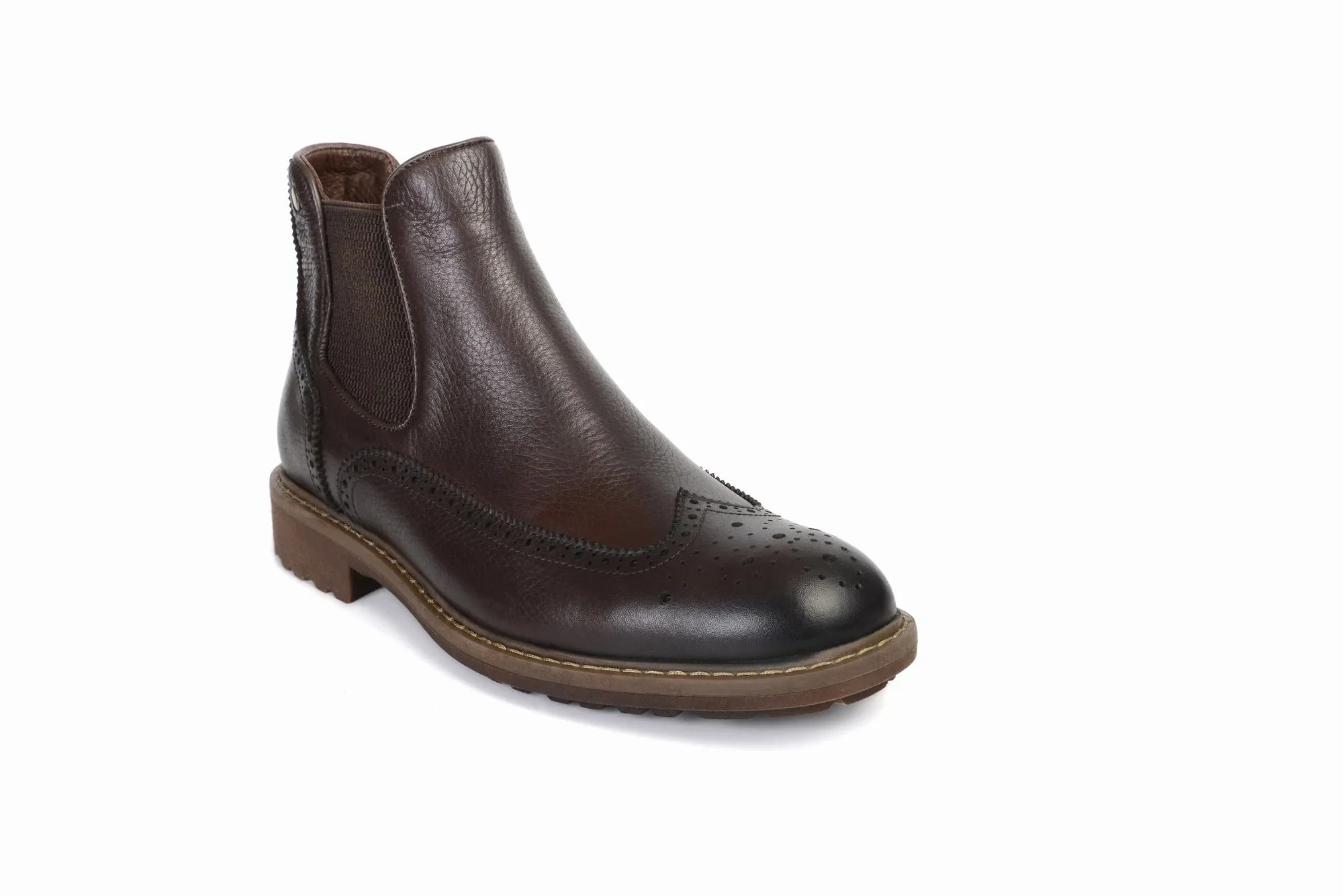 FOOT FEDERATION CHELSEA WINGTIP MENS BOOT BROWN