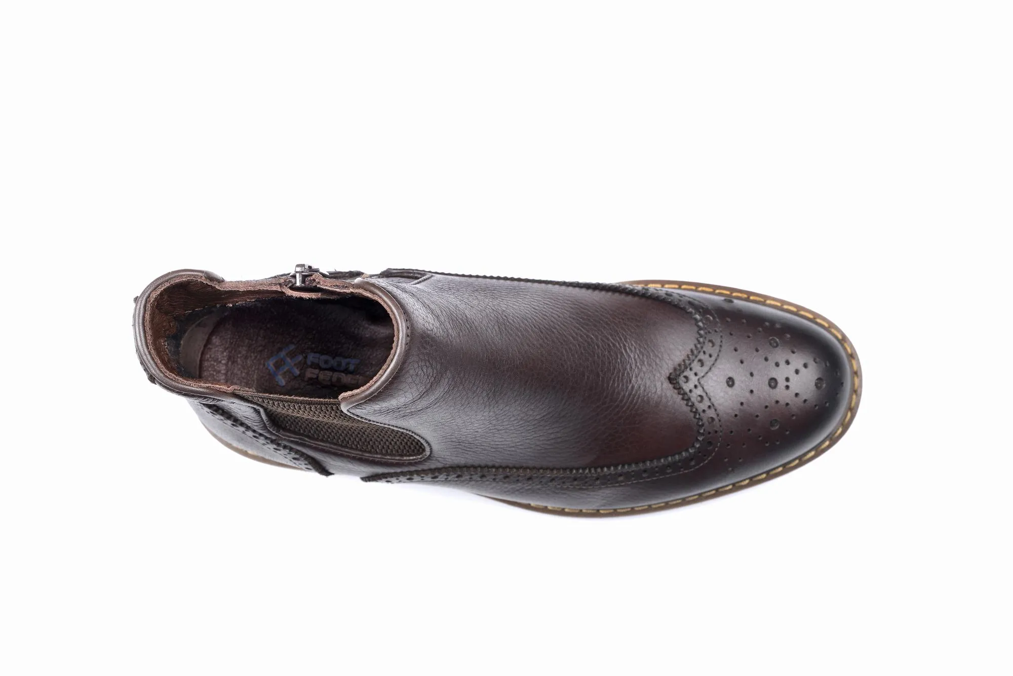 FOOT FEDERATION CHELSEA WINGTIP MENS BOOT BROWN