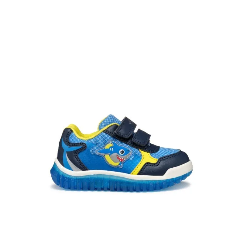Geox Infants Navy Lightyloo Shoes With Lights B555ZA