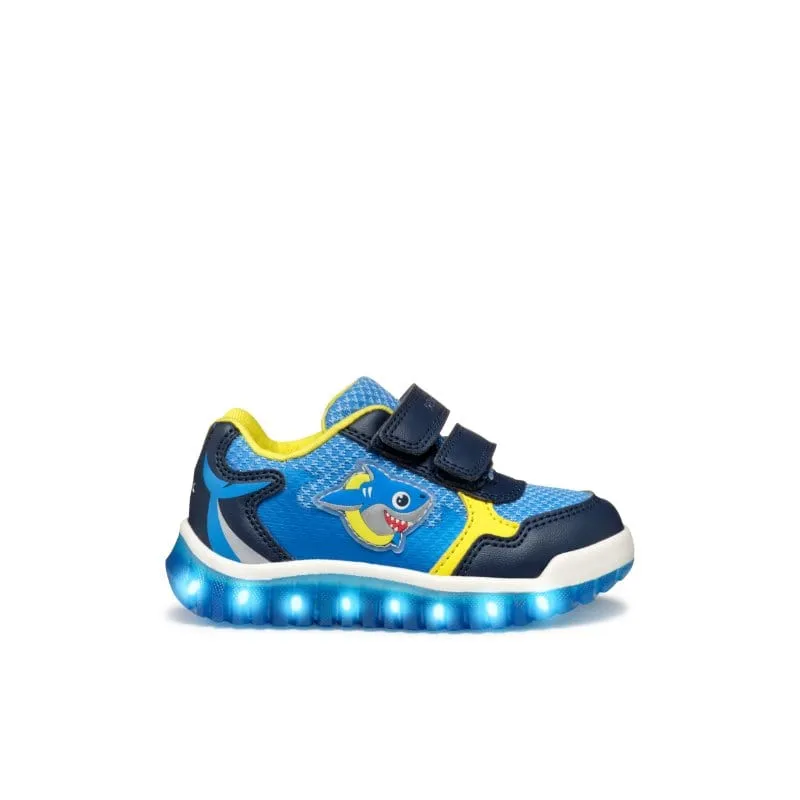 Geox Infants Navy Lightyloo Shoes With Lights B555ZA