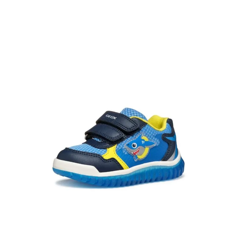Geox Infants Navy Lightyloo Shoes With Lights B555ZA