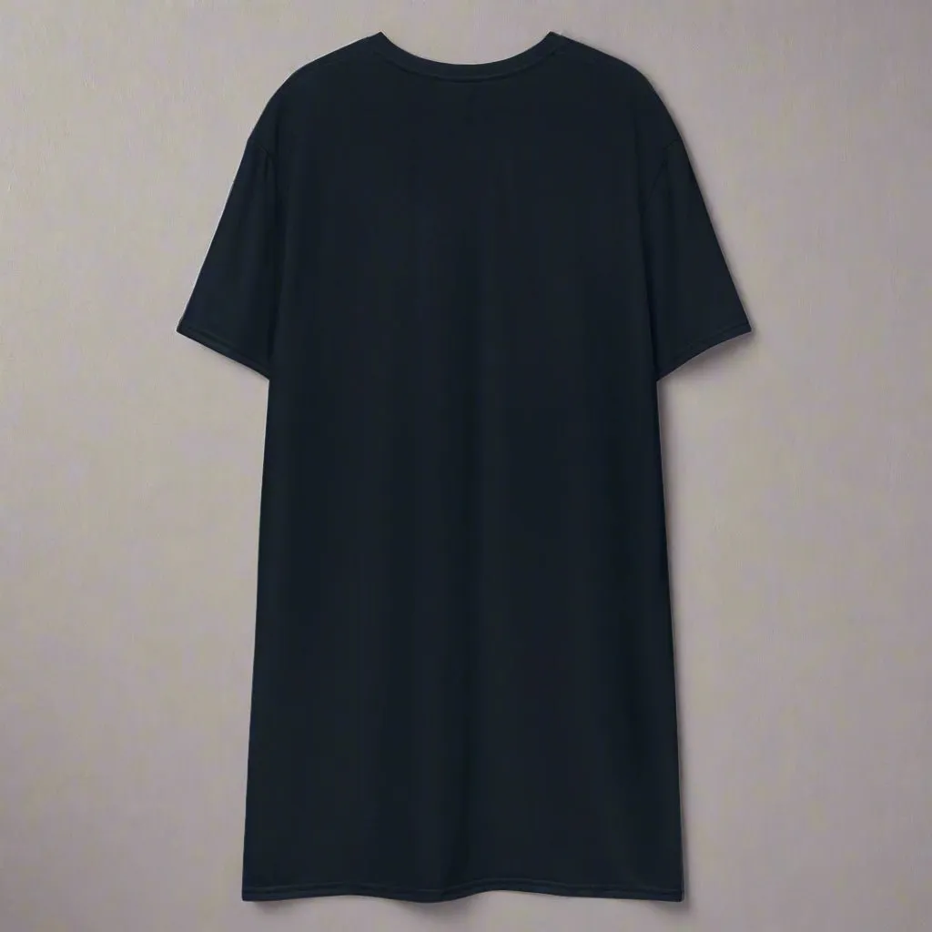 Gothic Library Cat Oversized T-shirt Dress 2XS-6XL