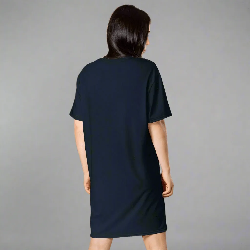 Gothic Library Cat Oversized T-shirt Dress 2XS-6XL
