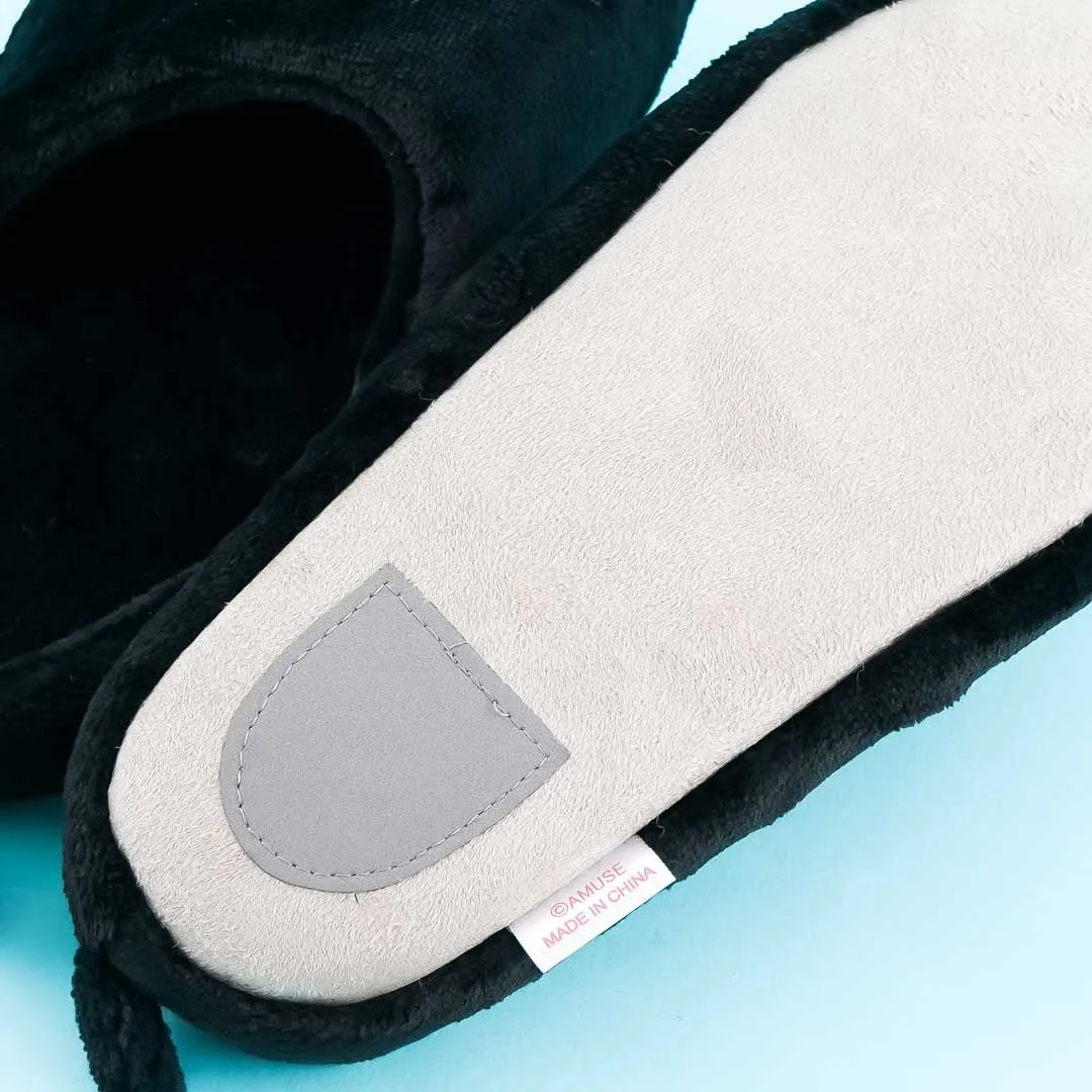 Hige Manjyu Neko Slippers - Kuromame