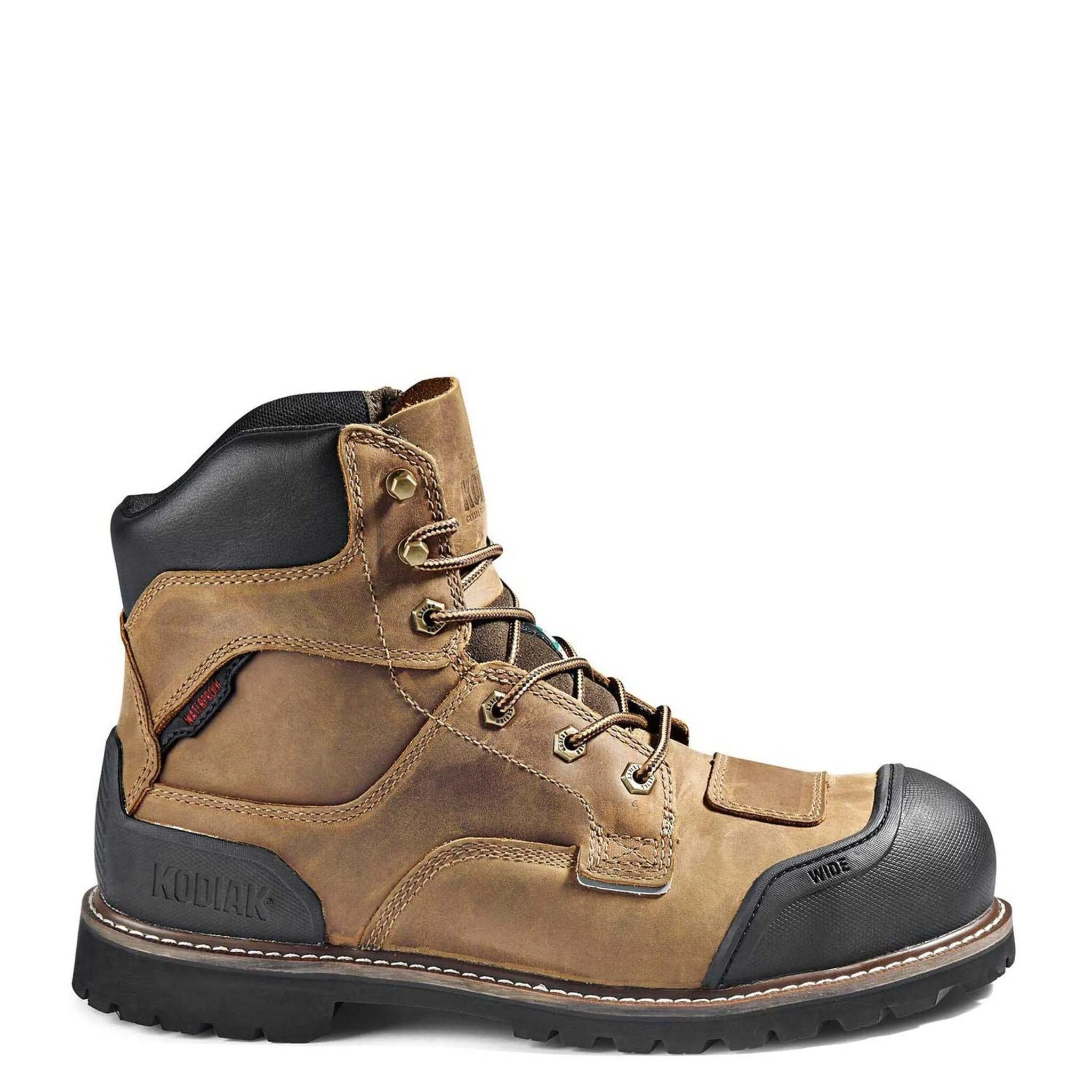 Kodiak Men's 6" Generations Safety Work Boots – Waterproof Leather, Widebody Composite Toe, Comfortzone Footbed, Slip-Resistant Outsole | Sizes 8-16