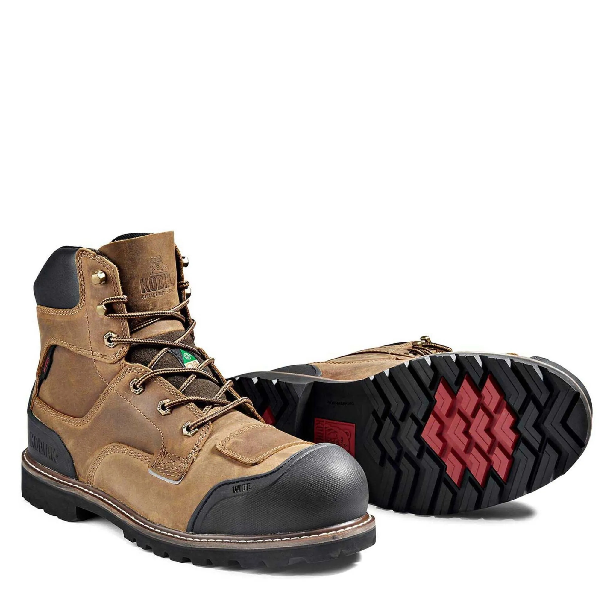 Kodiak Men's 6" Generations Safety Work Boots – Waterproof Leather, Widebody Composite Toe, Comfortzone Footbed, Slip-Resistant Outsole | Sizes 8-16