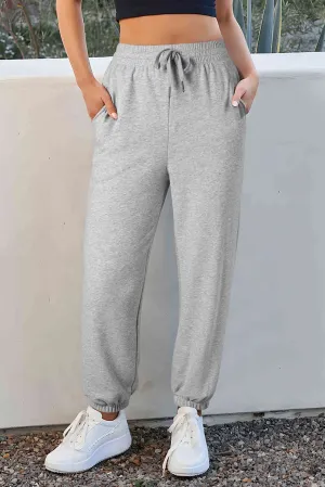 Light grey fleece-lined joggers