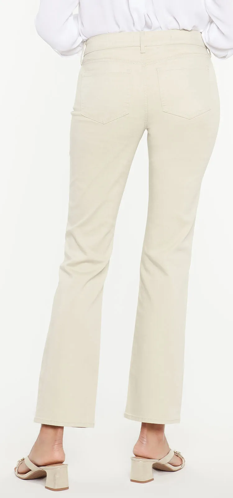 Marilyn Straight Beige Jeans Premium Denim | Feather