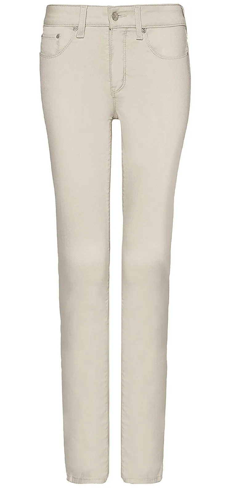 Marilyn Straight Beige Jeans Premium Denim | Feather