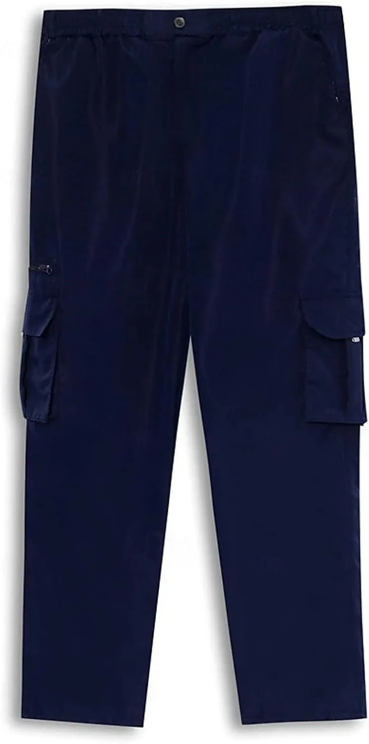 Mens Work Pants Cargo Men's Cargo Pants Trousers Elastic Waist Zipper Pocket Straight Leg Pantalones De Hombre Trabajo