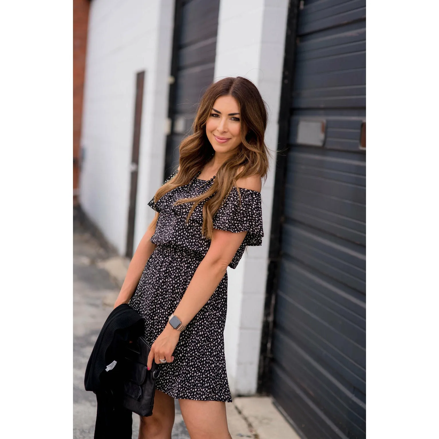 Mini Cheetah Off The Shoulder Dress