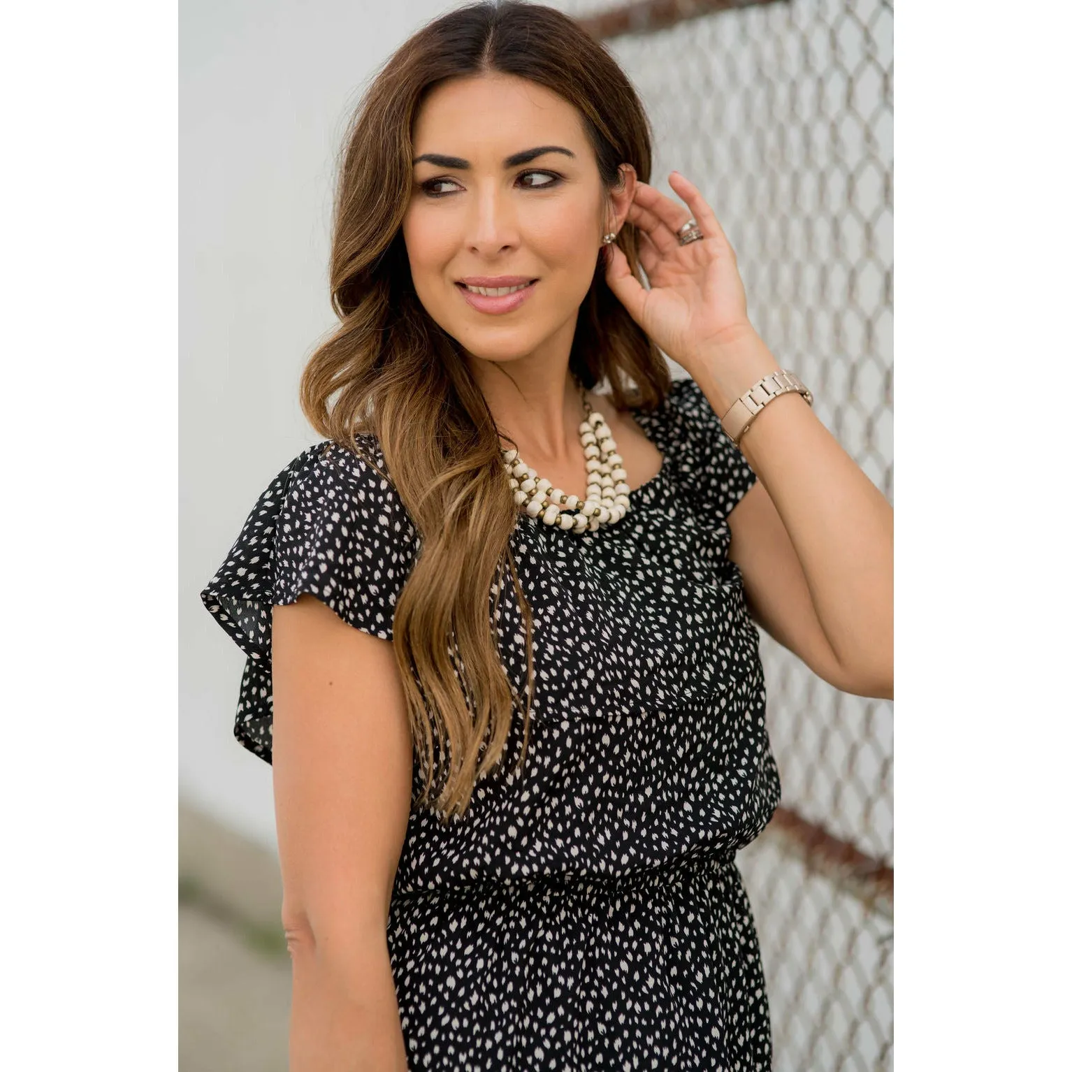 Mini Cheetah Off The Shoulder Dress