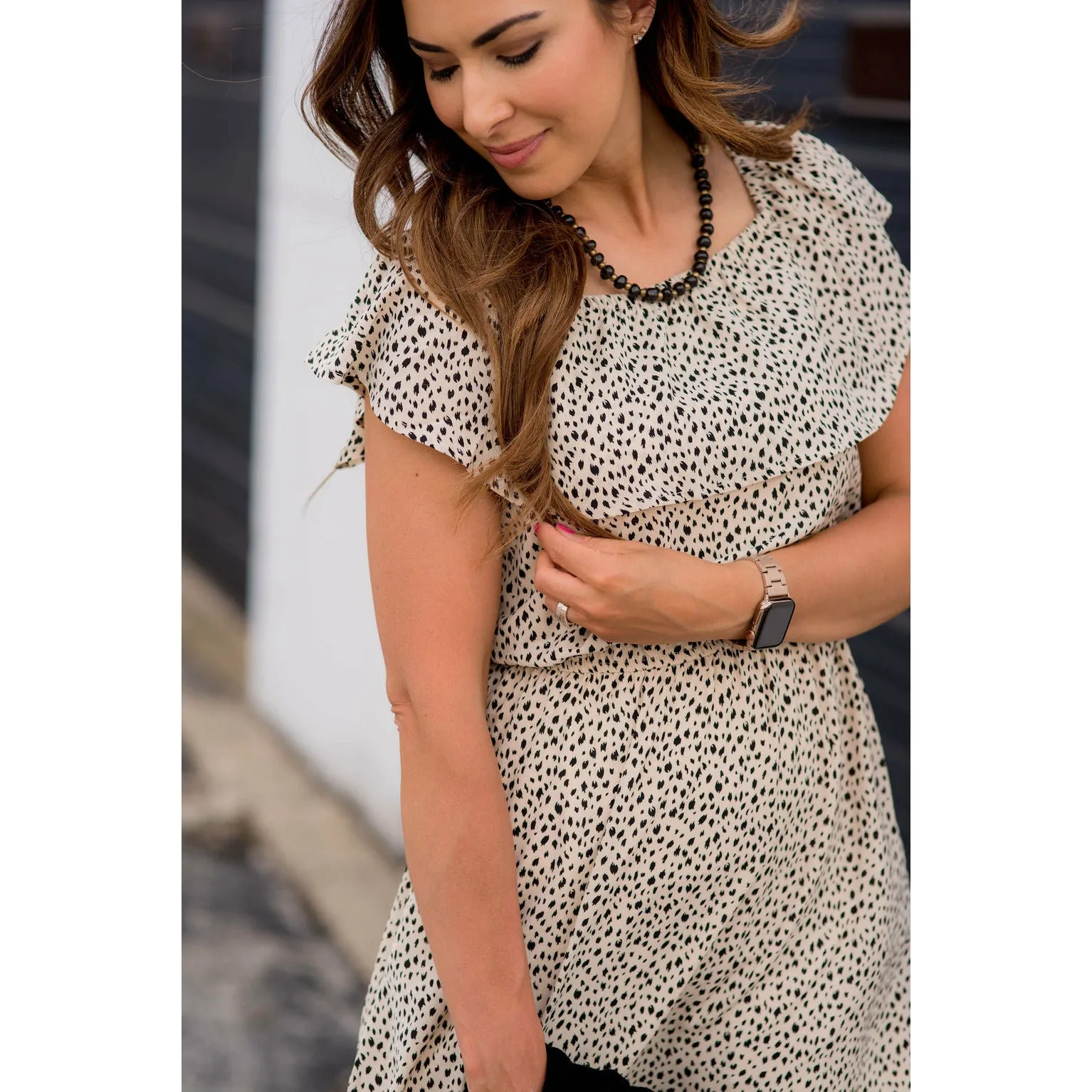 Mini Cheetah Off The Shoulder Dress