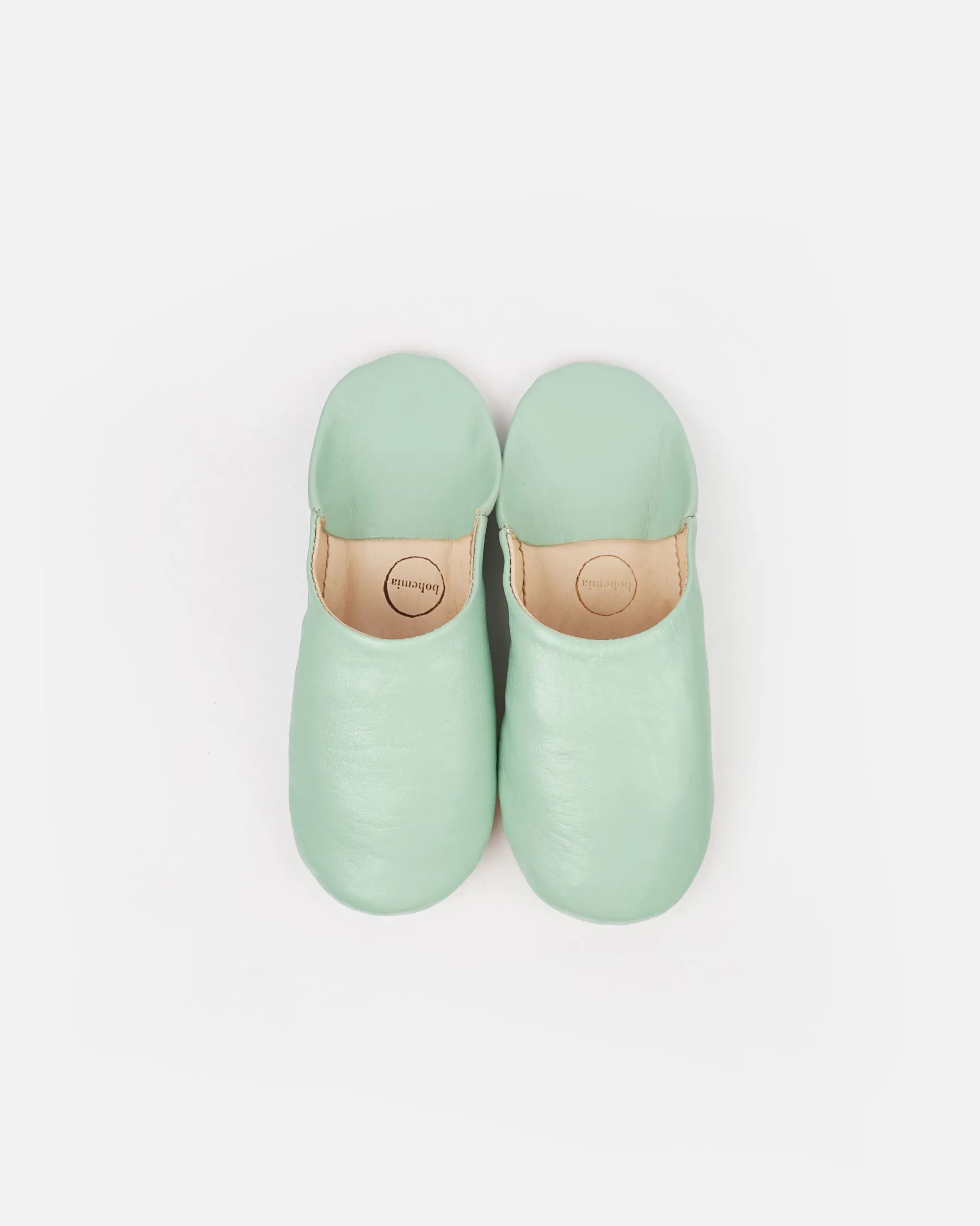 Moroccan Babouche Basic Slippers / Sage