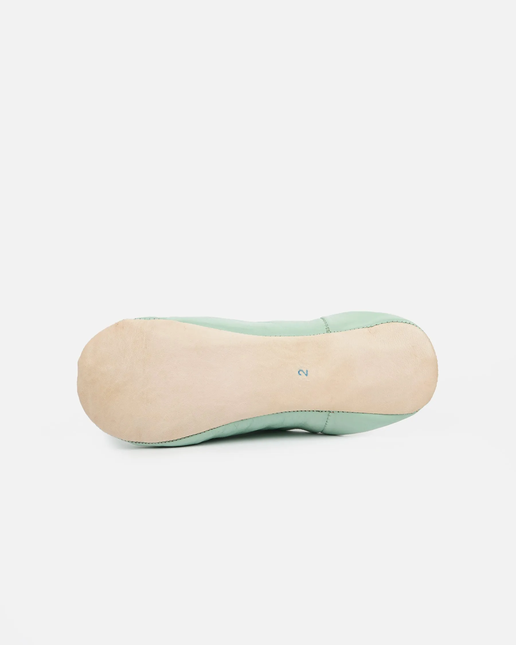 Moroccan Babouche Basic Slippers / Sage