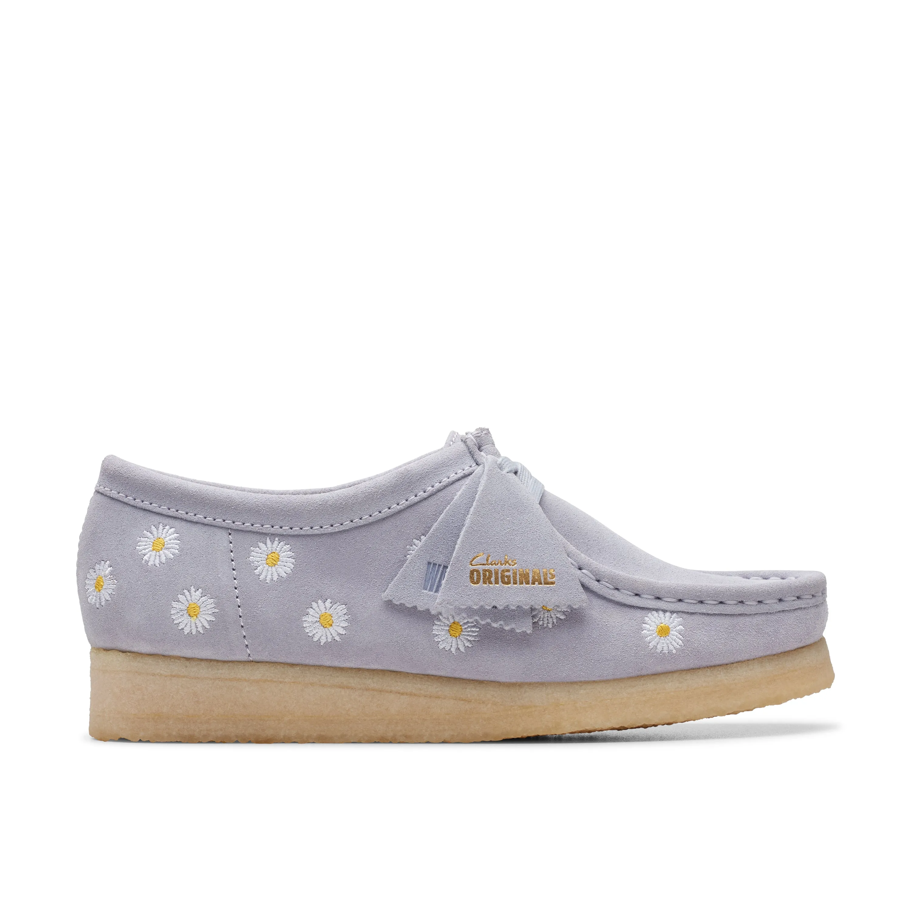 NEW WOMEN'S WALLABEE CLOUD GREY EMBROIDERY 2024