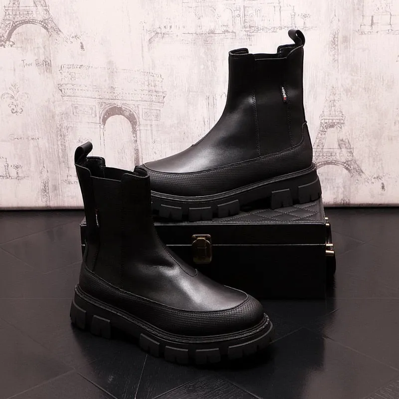 Premium Platform Chelsea Boots