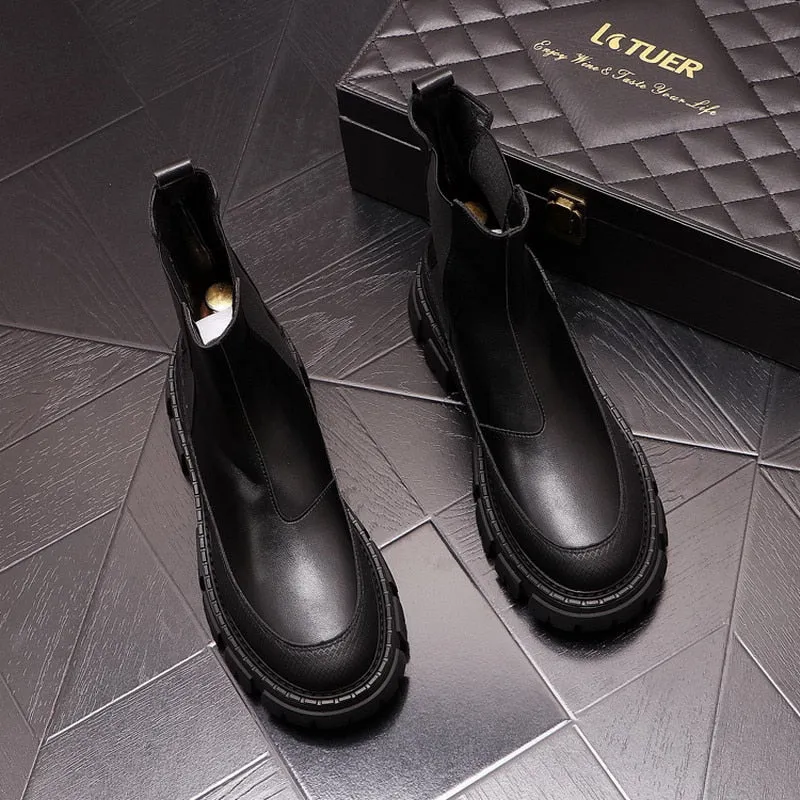 Premium Platform Chelsea Boots