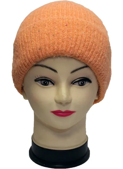 Sparkly Fleece-Lined Knit Beanie - HT2103