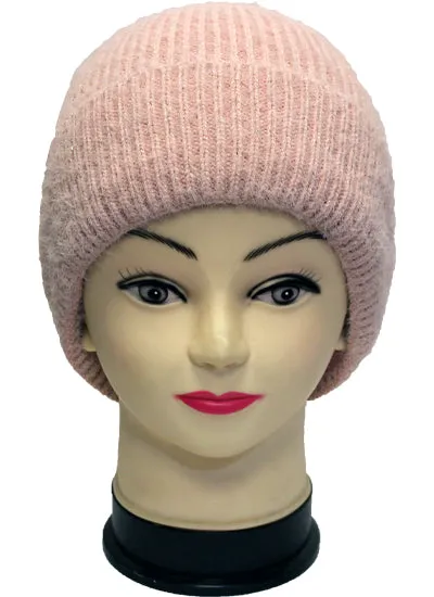 Sparkly Fleece-Lined Knit Beanie - HT2103