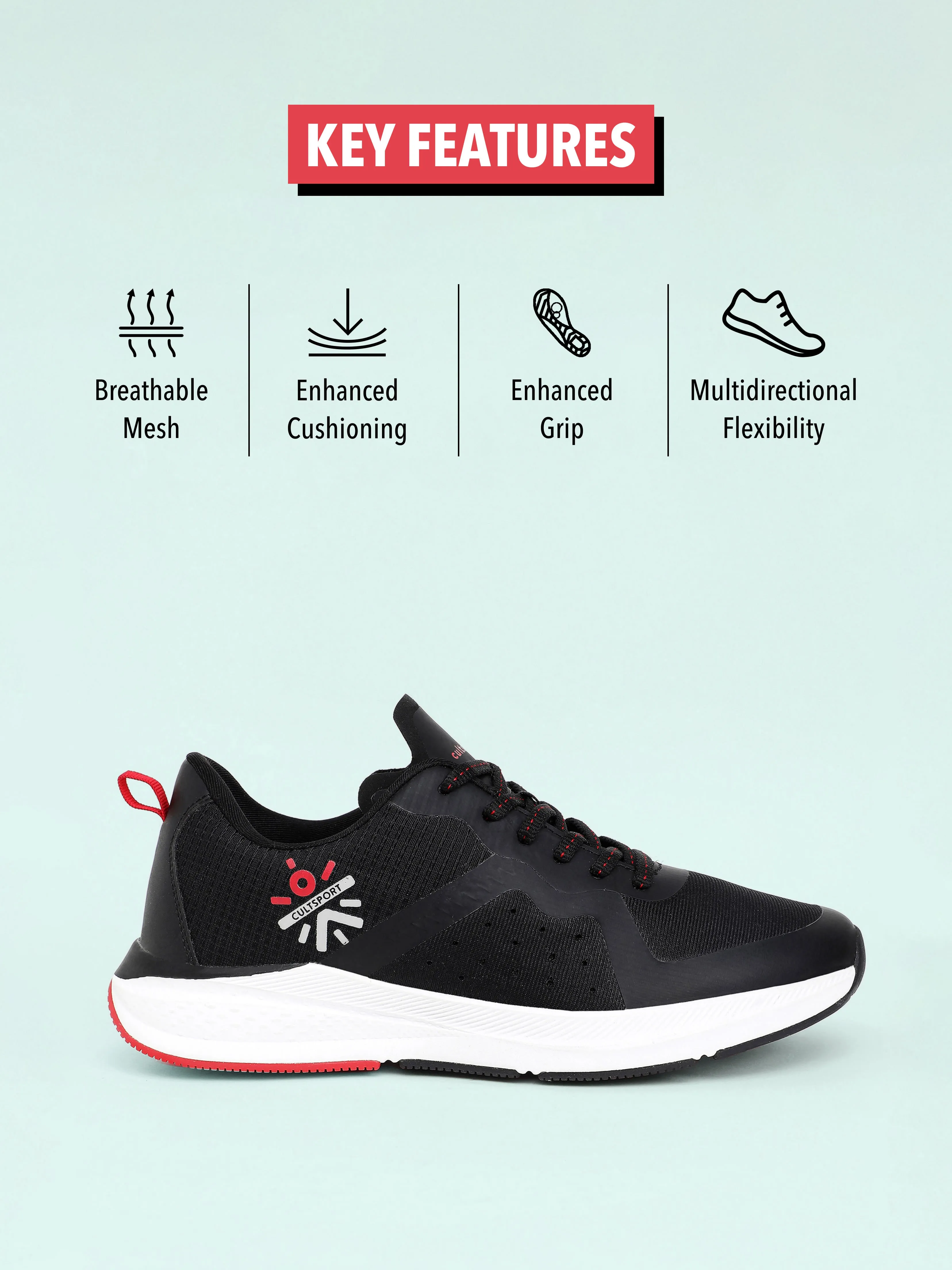 Speedster Men Running Shoes - Black