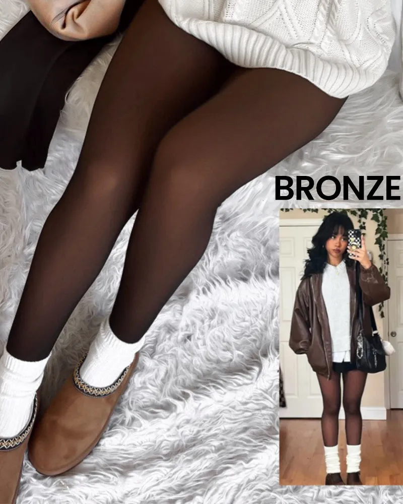 Translucent Fleece Lined Tights(2 Pack)