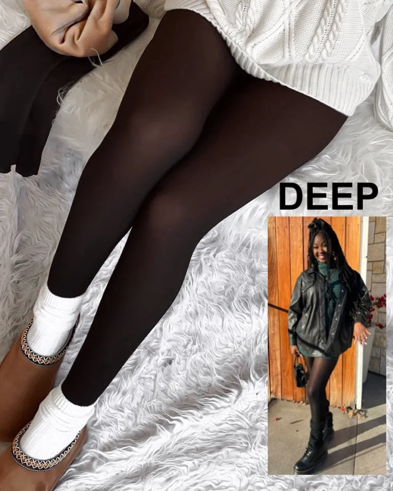 Translucent Fleece Lined Tights(2 Pack)